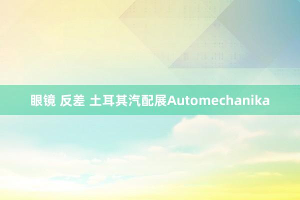 眼镜 反差 土耳其汽配展Automechanika