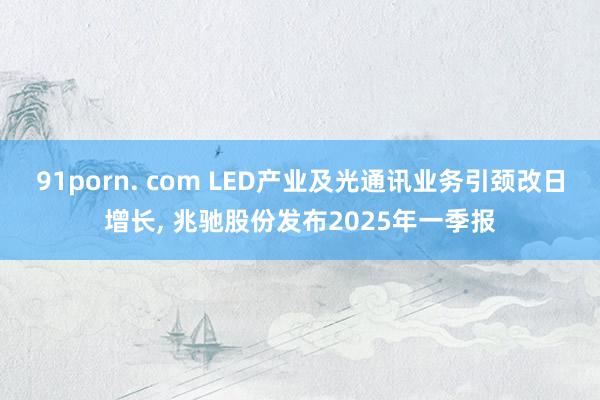 91porn. com LED产业及光通讯业务引颈改日增长, 兆驰股份发布2025年一季报